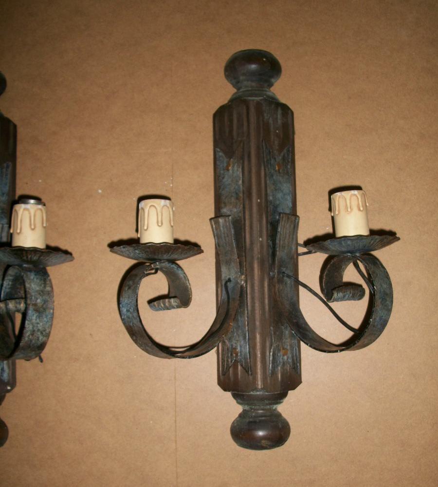 Rarissima coppia antiche appliques periodo ventennio fascio ferro ...
